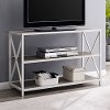 Grey Wash 40 Inch Industrial Wood Bookcase -