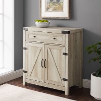 AF30BDWO White Oak Farmhouse Accent Cabinet - Barn Door