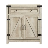AF30BDWO White Oak Farmhouse Accent Cabinet - Barn Door-2