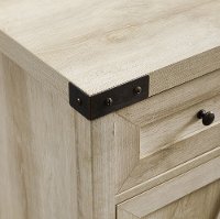 AF30BDWO White Oak Farmhouse Accent Cabinet - Barn Door-3