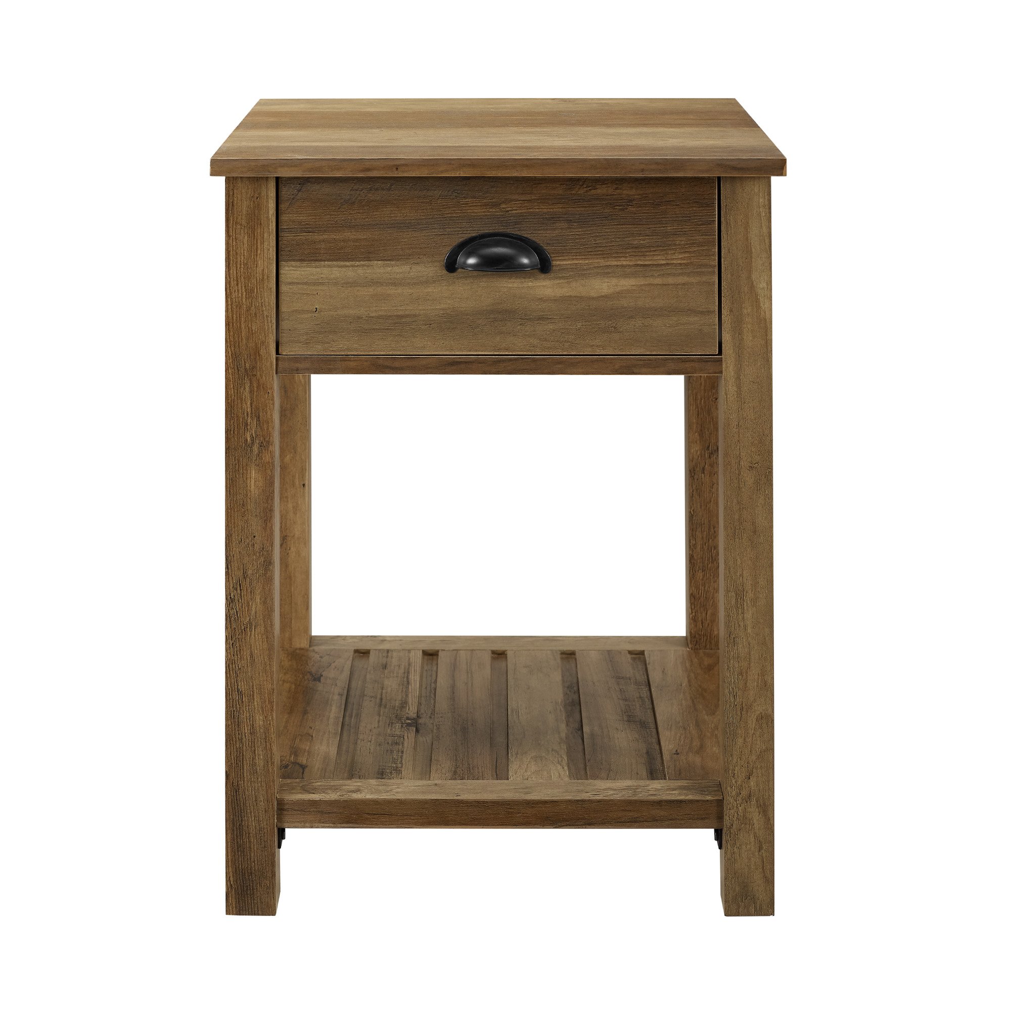 AF18CYSTRO Reclaimed Barnwood Single Drawer Side Table - Country-3