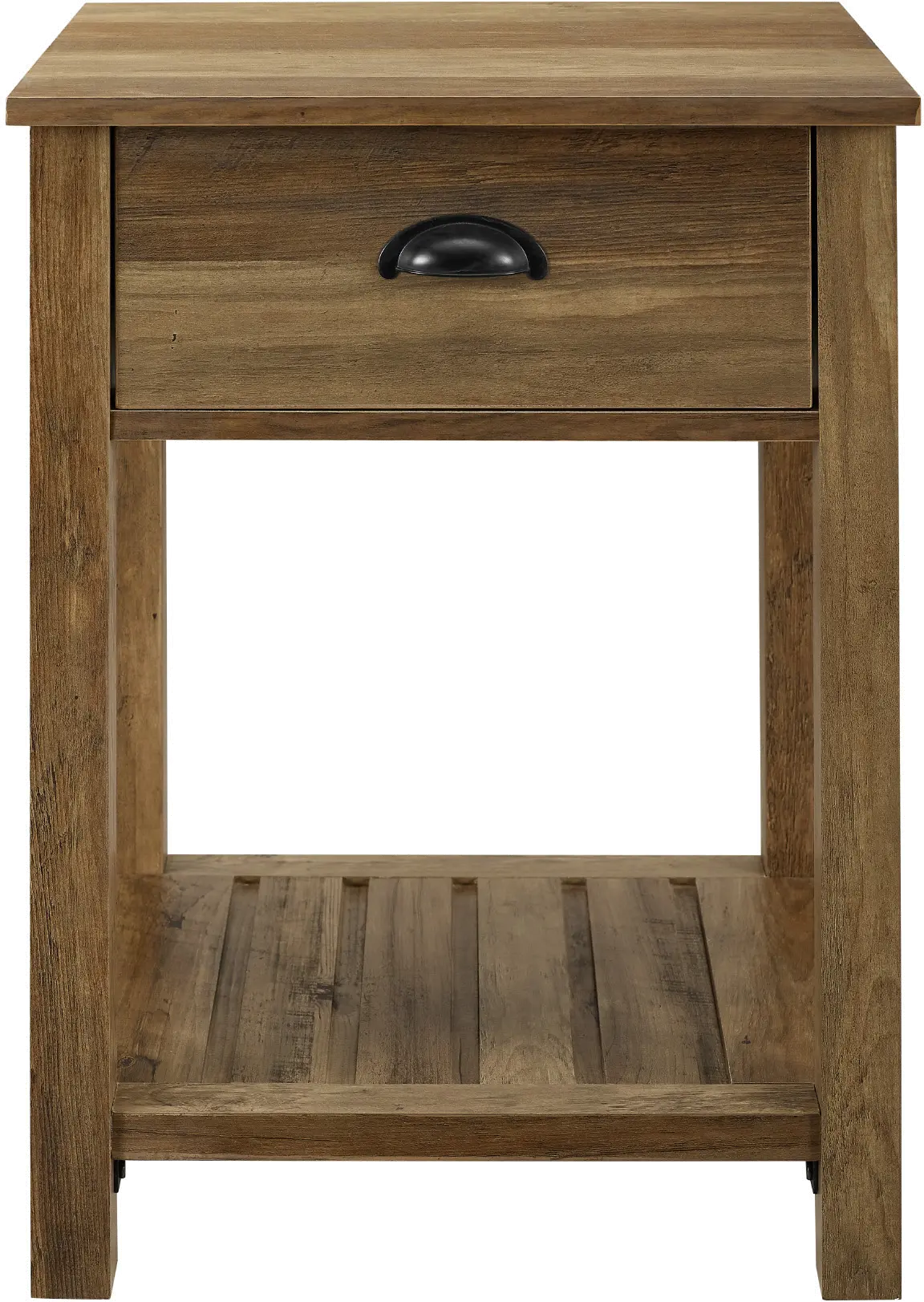 AF18CYSTRO Reclaimed Barnwood Single Drawer Side Table - Country-3