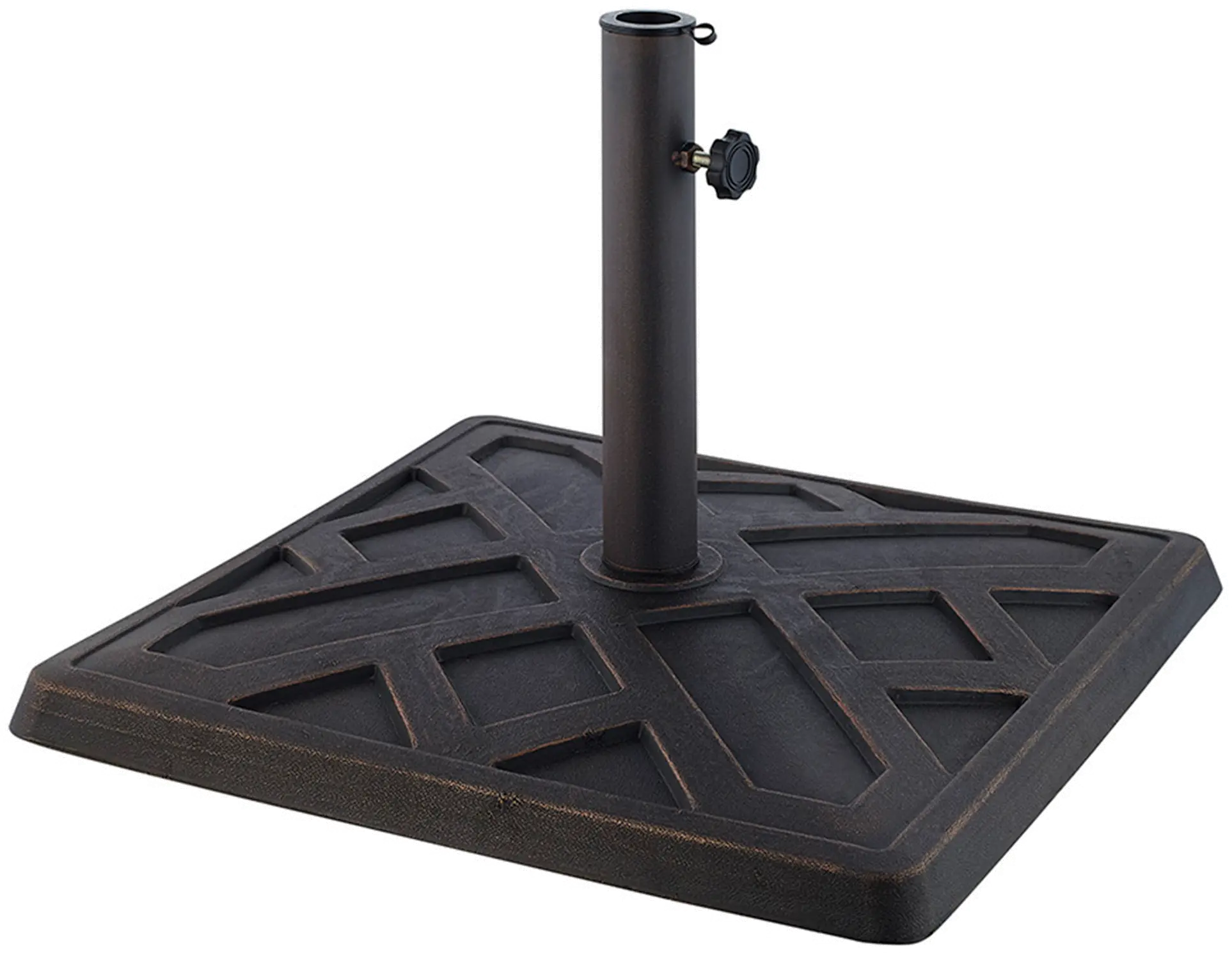UB30SPRAC Antique Bronze Square Outdoor Patio Umbrella Base-2