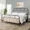 BKMPBR Farmhouse Bronze Metal Pipe King Size Bed - Walker Edison