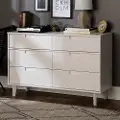 BR6DSLDRWH Sloane Mid-Century Modern White Dresser - Walker Edison