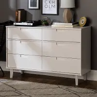 BR6DSLDRWH Sloane Mid-Century Modern White Dresser
