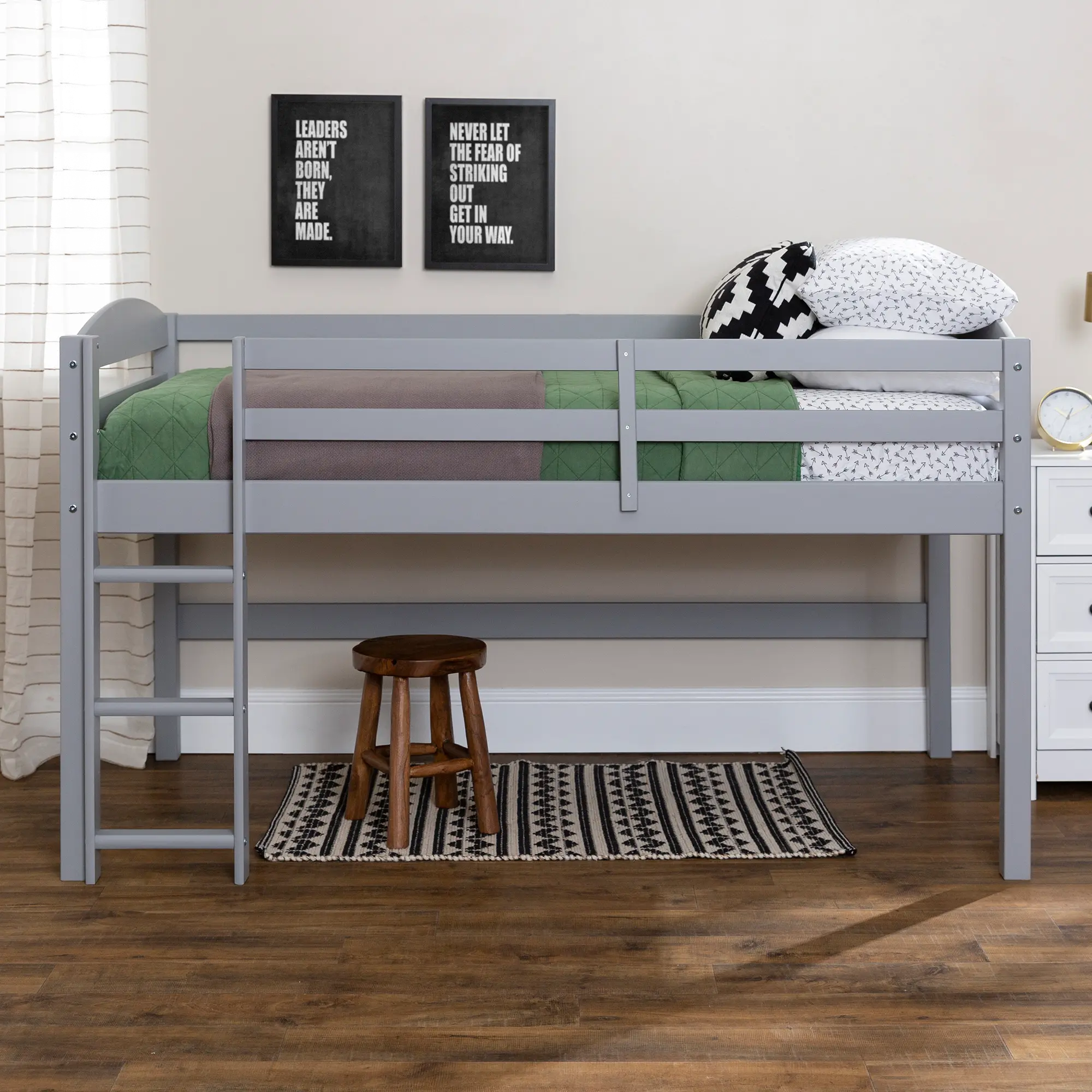 BWSTOLLGY Contemporary Low Loft Twin Bed - Albert-1