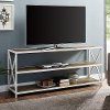 White Metal 60 Inch Bookcase - Industrial