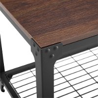 B48AIEBDW Dark Walnut 48 Inch Industrial Angle Iron Entry Bench - Angle Iron-3