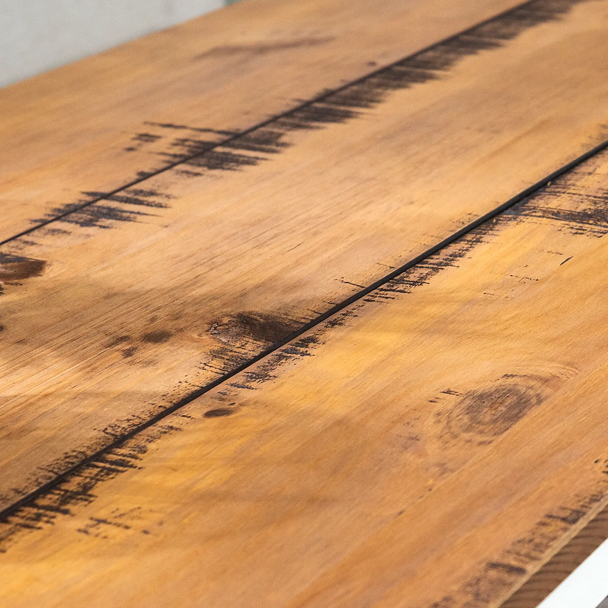AF48NATCTWWR White Wash and Natural Wood Distressed Farmhouse Coffee Table - Natalee-2