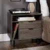 BR25LINNSSG Slate Gray Modern Storage Side Table - Lincoln