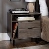 BR25LINNSSG Slate Grey Modern Storage Side Table - Lincoln