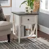 AF19NATSTWWG Natalee White Wash and Gray Side Table - Walker Edison