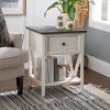 White Wash 19 Inch Side Table - Natalee
