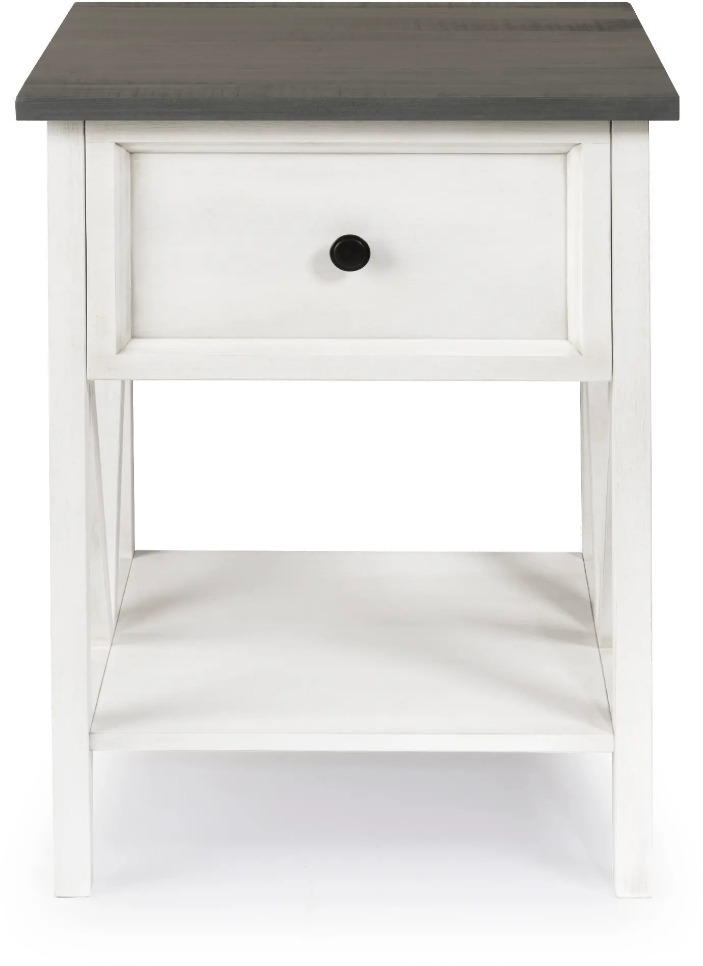 AF19NATSTWWG White Wash and Gray Side Table - Natalee-3