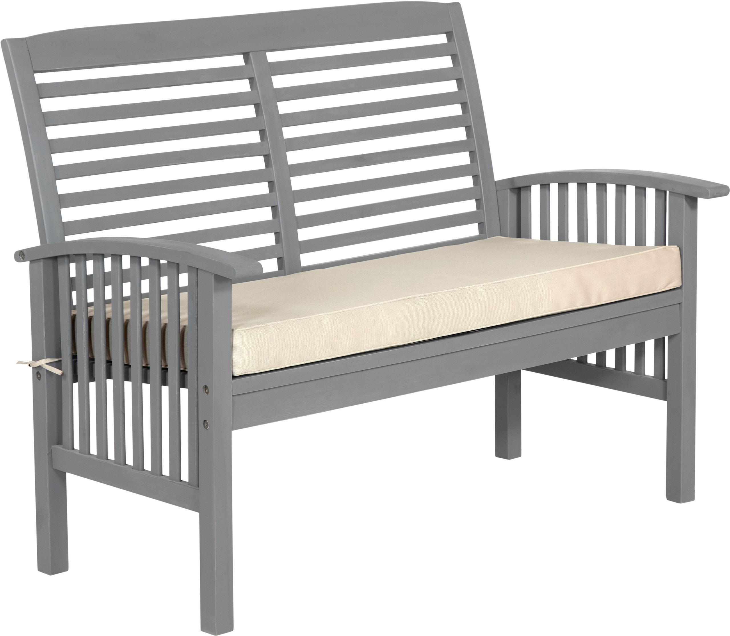 OWLSGW Gray Patio Love Seat with Cushion - Midland-2