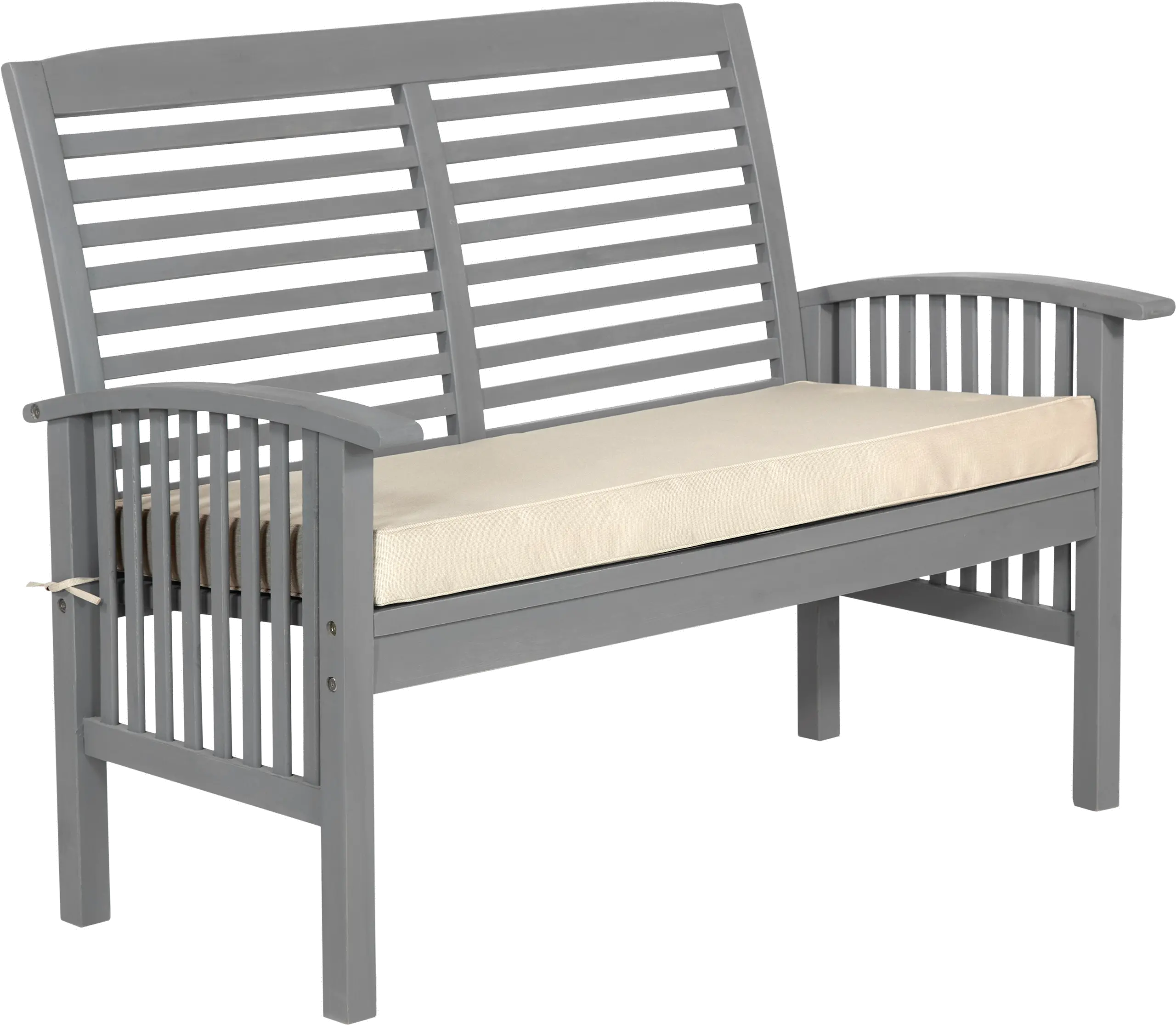 OWLSGW Gray Patio Love Seat with Cushion - Midland-2