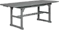 OWTEXGW Midland Gray Extendable Outdoor Patio Table - Walker Edison