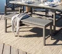 OWB7SGW Gray Acacia Wood Patio Bench - Midland-1