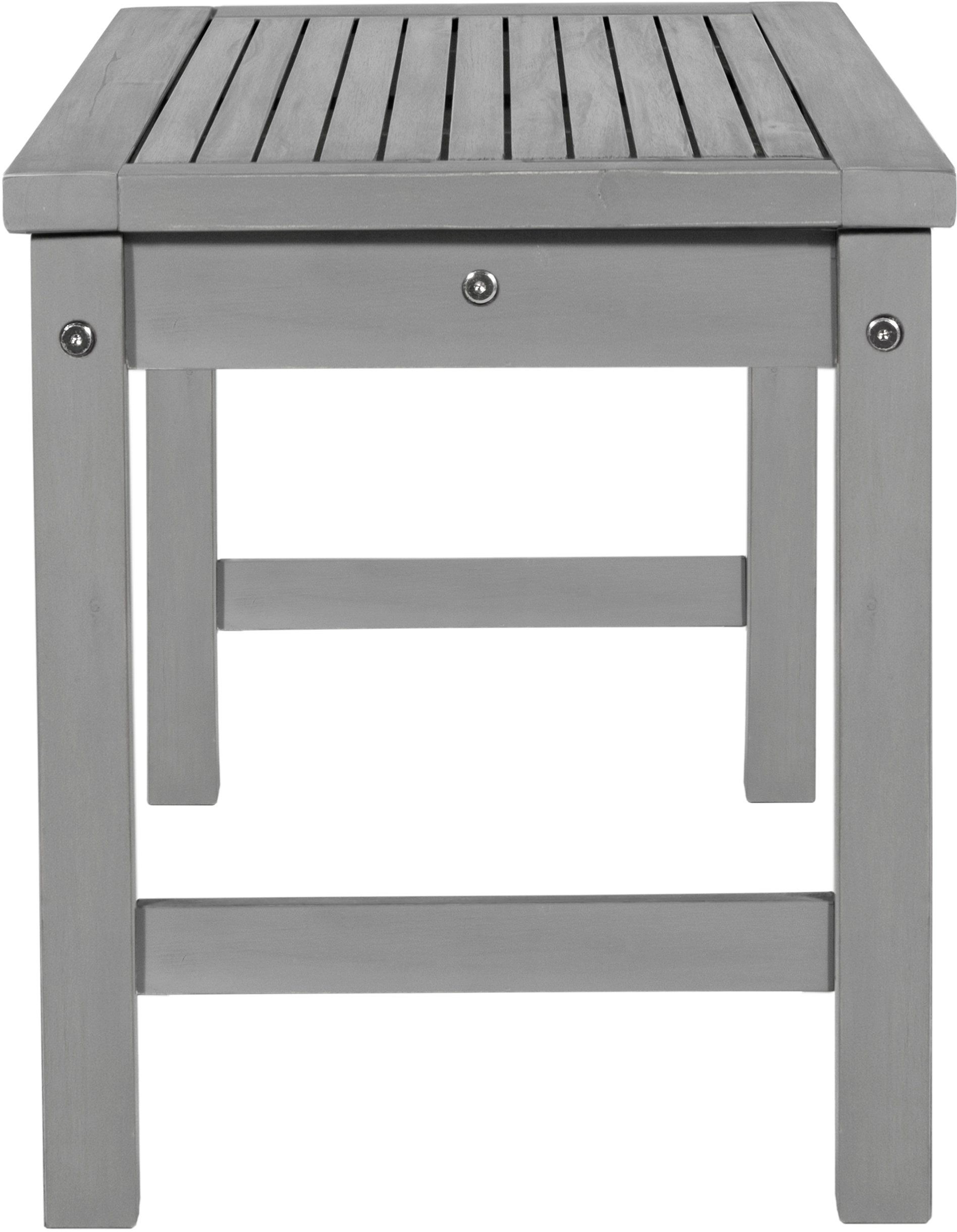 OWB7SGW Gray Acacia Wood Patio Bench - Midland-3