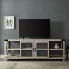 Modern 70 Farmhouse Metal X TV Stand - White Oak