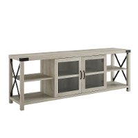 Modern 70 Farmhouse Metal X TV Stand - White Oak-2
