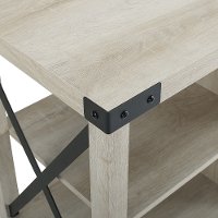 Modern 70 Farmhouse Metal X TV Stand - White Oak-3