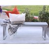 Gray 50 Inch Aluminum Patio Outdoor Dining Bench