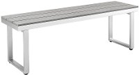 OAW4BSGY Gray 50 Inch Aluminum Patio Outdoor Dining Bench-2