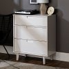 Mid Century Modern White 3 Drawer Chest - Sloane