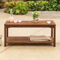Dark Brown Patio Coffee Table - Midland