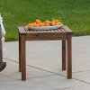 Dark Brown Patio Wood Side Table - Midland