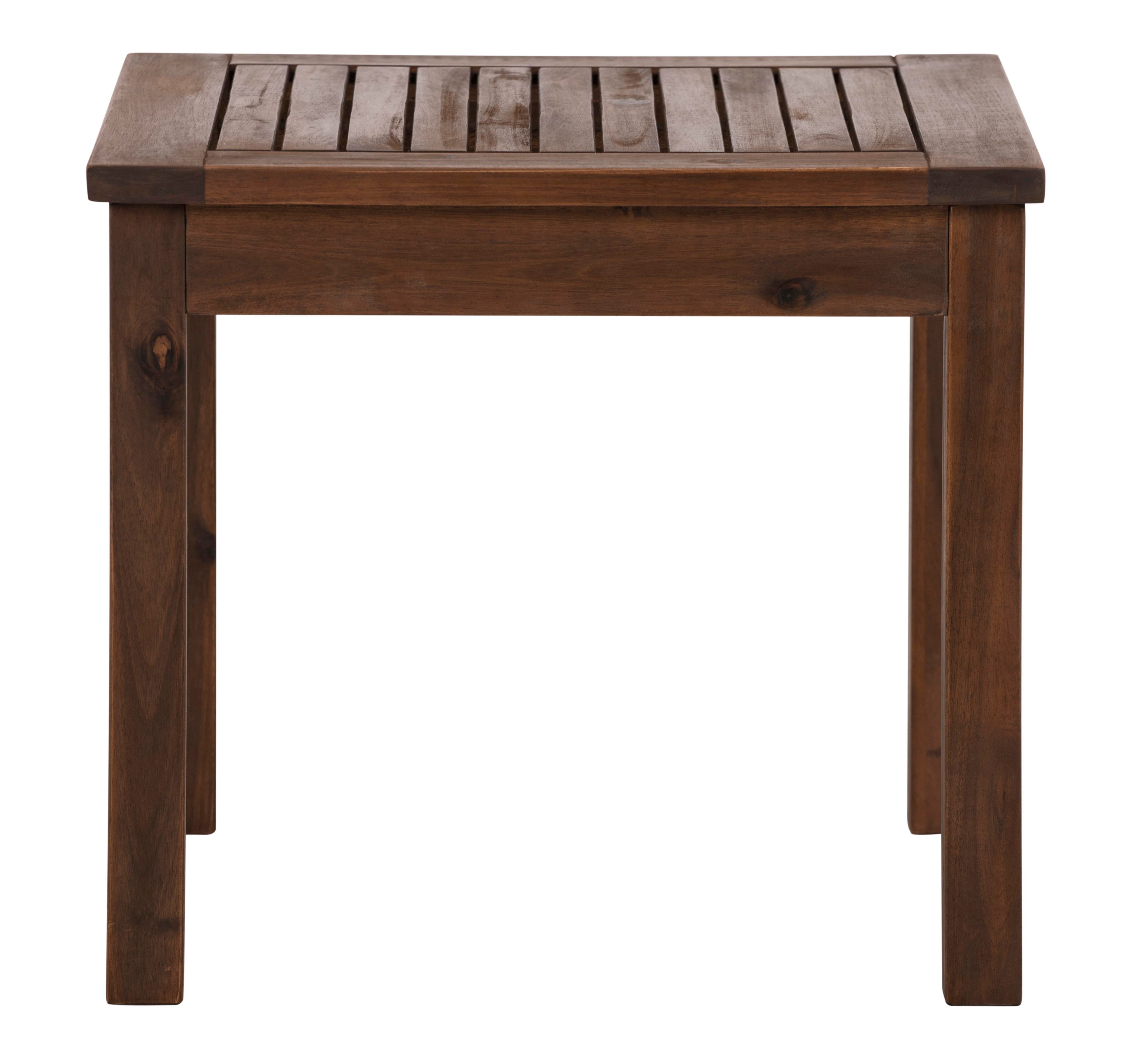 OWSSTDB Dark Brown Patio Wood Side Table - Midland-2