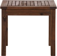 Dark Brown Patio Wood Side Table - Midland-2