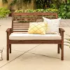 OWLSDB Midland Dark Brown 48 Inch Patio Loveseat - Walker Edison