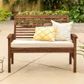 OWLSDB Midland Dark Brown 48 Inch Patio Loveseat - Walker Edison