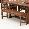 OWB7SDB Midland Dark Brown Patio Bench - Walker Edison