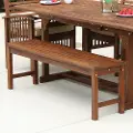 OWB7SDB Midland Dark Brown Patio Bench - Walker Edison
