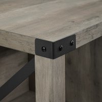 Gray Farmhouse Entry Bench - Metal X-3