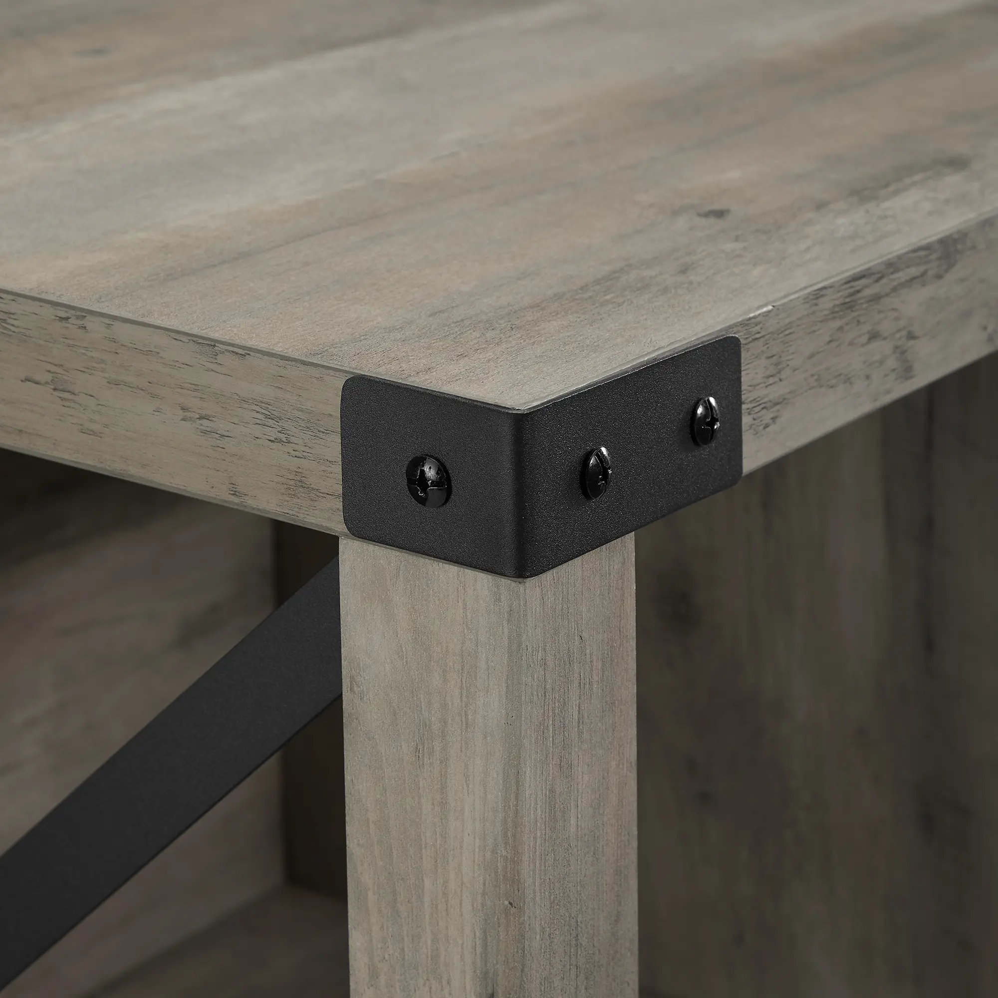 B48MXEBGW Metal X Rustic Gray Wash Entry Bench-3