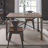 Industrial Gray Dining Room Table - Metal X