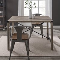 Industrial Gray Dining Room Table - Metal X