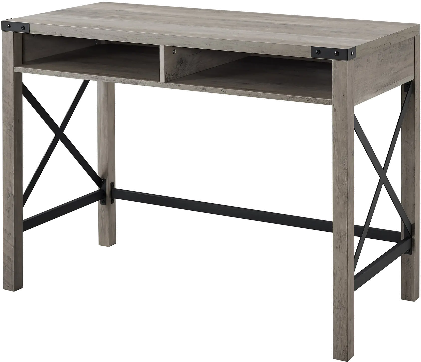 D42MXGW Metal X Gray Wash 42 Inch Farmhouse Desk-2