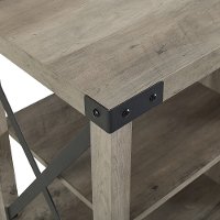 W70MX2DGW Gray 70 Farmhouse TV Stand - Metal X-3