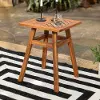 OW18VINSTBR Vincent Natural Patio Wood Side Table - Walker Edison