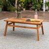Brown Acacia Wood Patio Coffee Table - Vincent