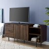 Dark Walnut 58 Modern Storage TV Stand - Lincoln