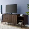 W58LIN2DDDW Dark Walnut 58 Modern Storage TV Stand - Lincoln