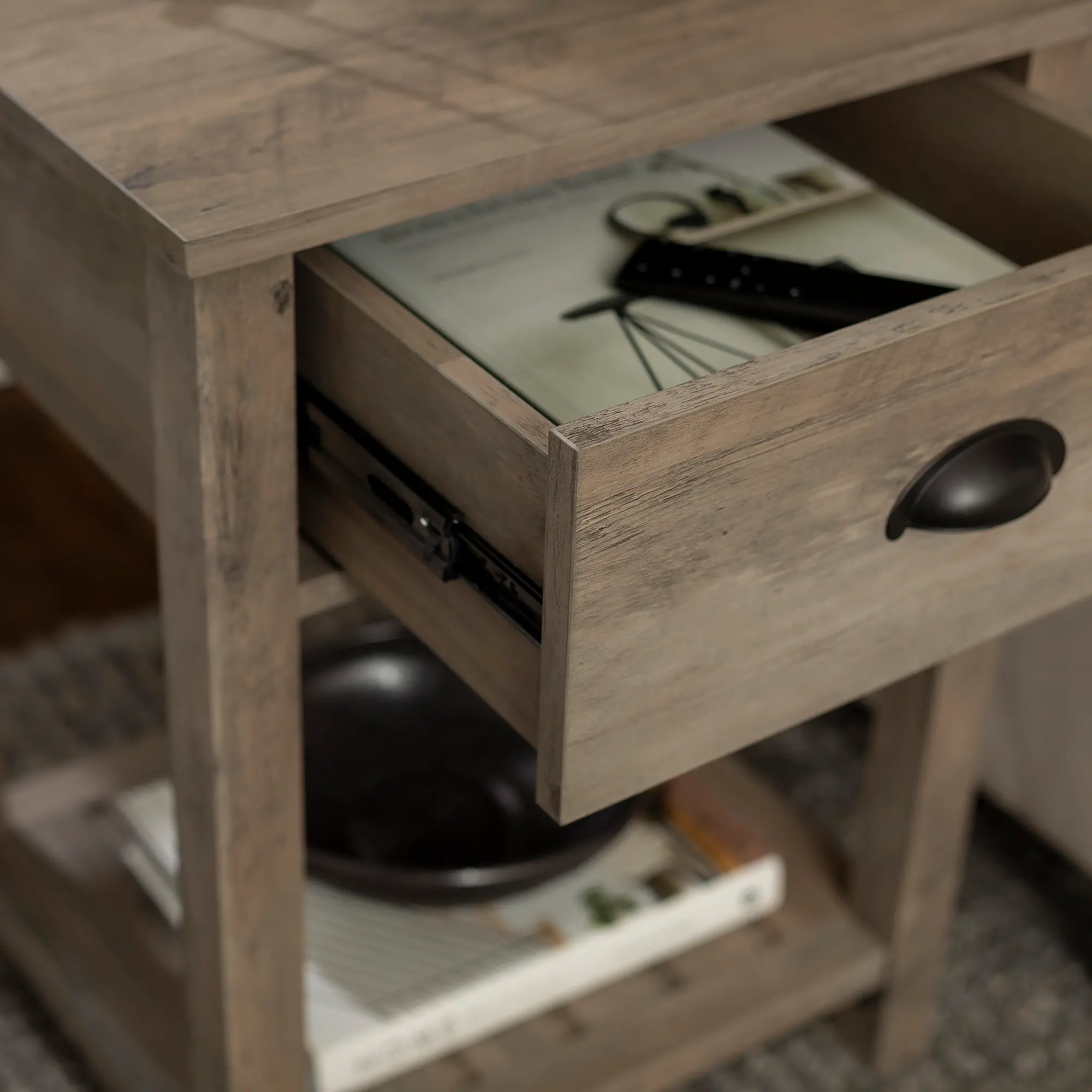 AF18CYSTGW Country Single Drawer Side Table - Country-2