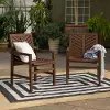 OWC2VINDB Vincent Dark Brown Patio Wood Chairs, Set of 2 - Walker Edison